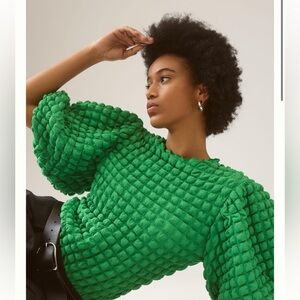 Eri + Ali Textured Puff Sleeve Top